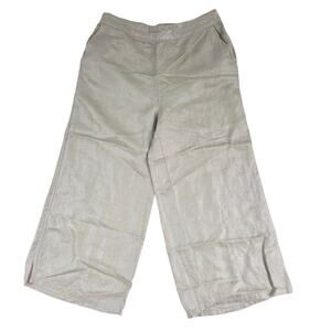 Jones New York Metallic Linen Wide Leg Pants — Elegant Evening Glam XL